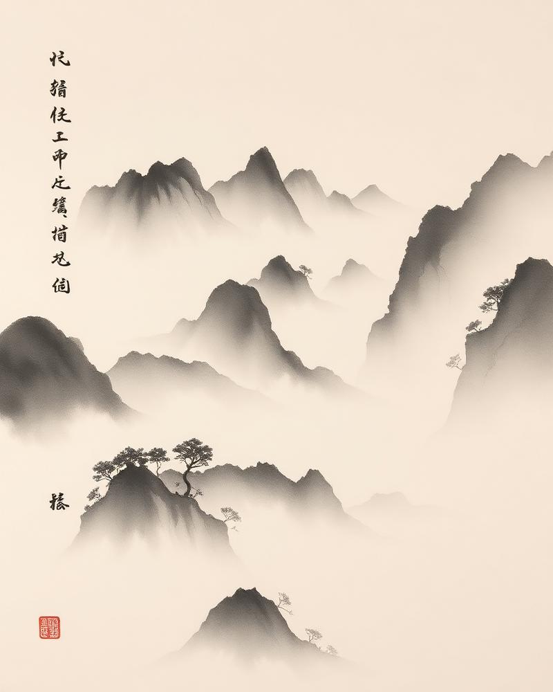 水墨山水·终南秋色
